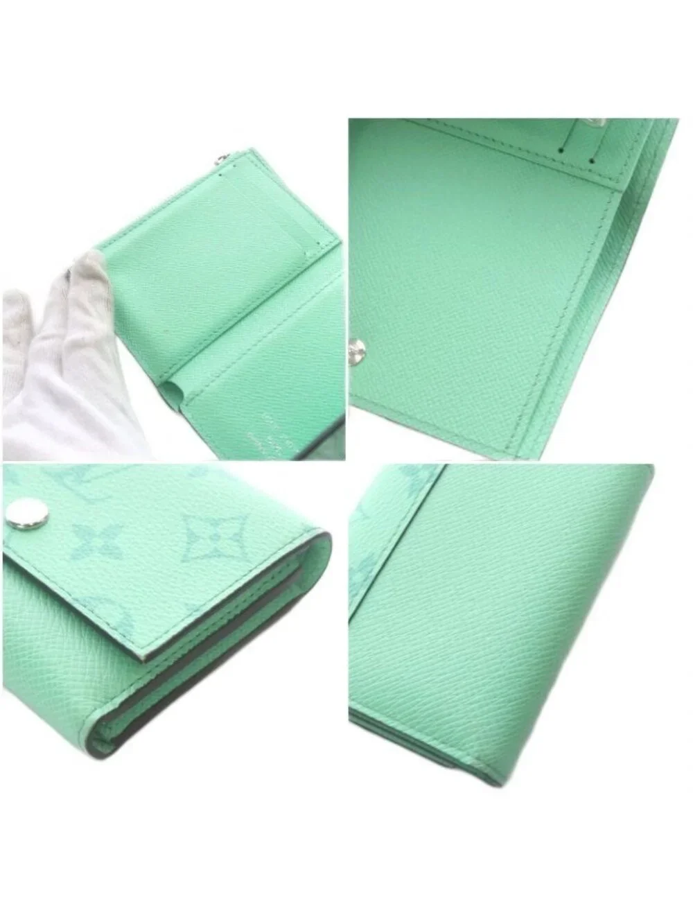 Louis Vuitton Taigarama Victor Wallet Trifold Mint